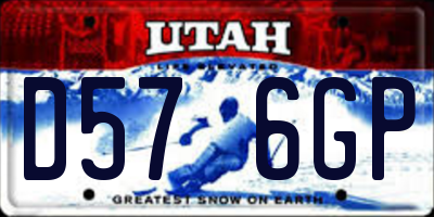 UT license plate D576GP