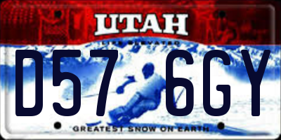 UT license plate D576GY