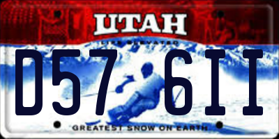 UT license plate D576II