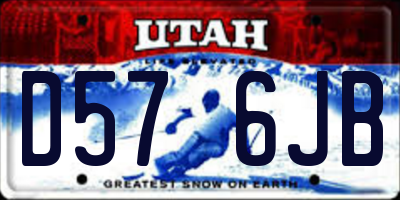 UT license plate D576JB