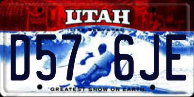 UT license plate D576JE