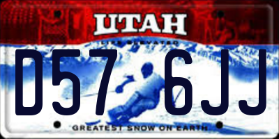 UT license plate D576JJ