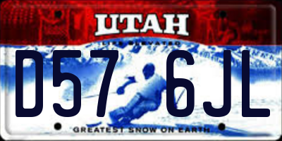 UT license plate D576JL