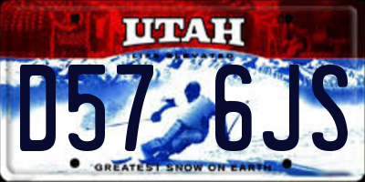 UT license plate D576JS