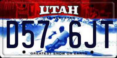 UT license plate D576JT