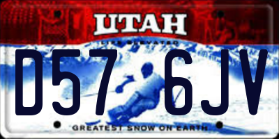 UT license plate D576JV