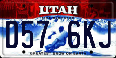 UT license plate D576KJ