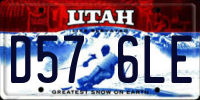 UT license plate D576LE