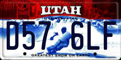 UT license plate D576LF