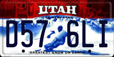 UT license plate D576LI