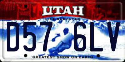 UT license plate D576LV