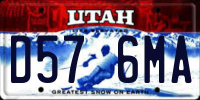 UT license plate D576MA