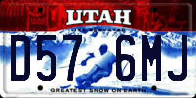 UT license plate D576MJ