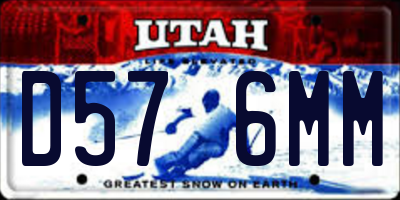 UT license plate D576MM