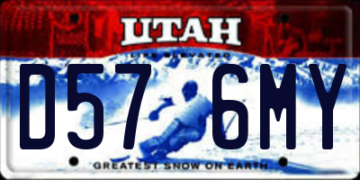 UT license plate D576MY