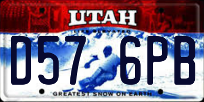 UT license plate D576PB