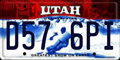 UT license plate D576PI