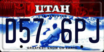 UT license plate D576PJ