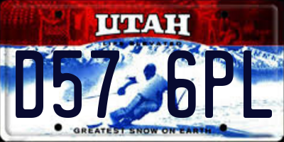 UT license plate D576PL