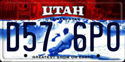 UT license plate D576PO