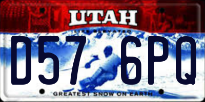 UT license plate D576PQ