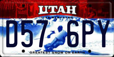 UT license plate D576PY