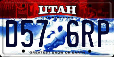 UT license plate D576RP