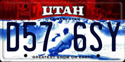 UT license plate D576SY