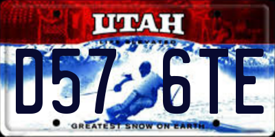 UT license plate D576TE