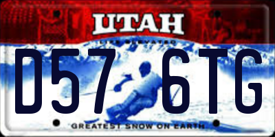 UT license plate D576TG