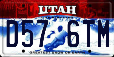 UT license plate D576TM