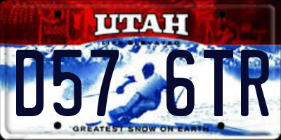 UT license plate D576TR