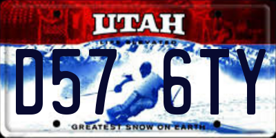 UT license plate D576TY