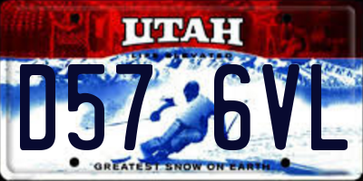 UT license plate D576VL