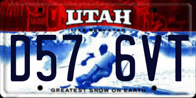 UT license plate D576VT