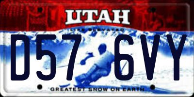 UT license plate D576VY
