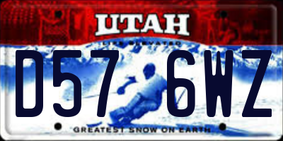 UT license plate D576WZ