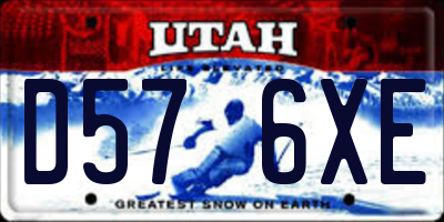 UT license plate D576XE