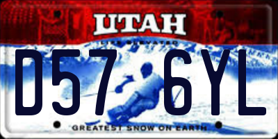 UT license plate D576YL