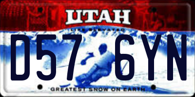 UT license plate D576YN
