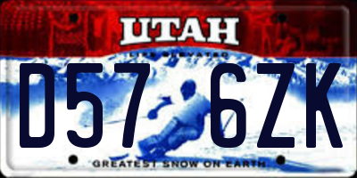 UT license plate D576ZK