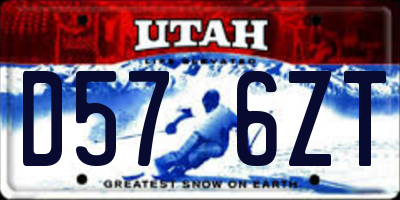 UT license plate D576ZT
