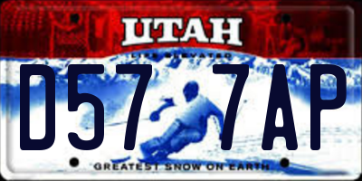 UT license plate D577AP
