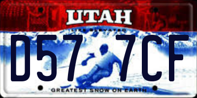 UT license plate D577CF