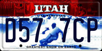 UT license plate D577CP