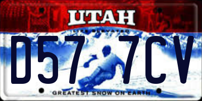 UT license plate D577CV