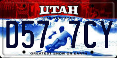 UT license plate D577CY