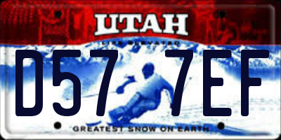 UT license plate D577EF