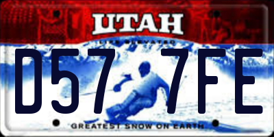 UT license plate D577FE