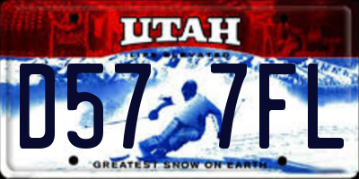 UT license plate D577FL